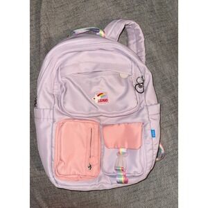 LISINUO Mini Backpack Lilac Purple Pastel Rainbow Straps Cute Kawaii